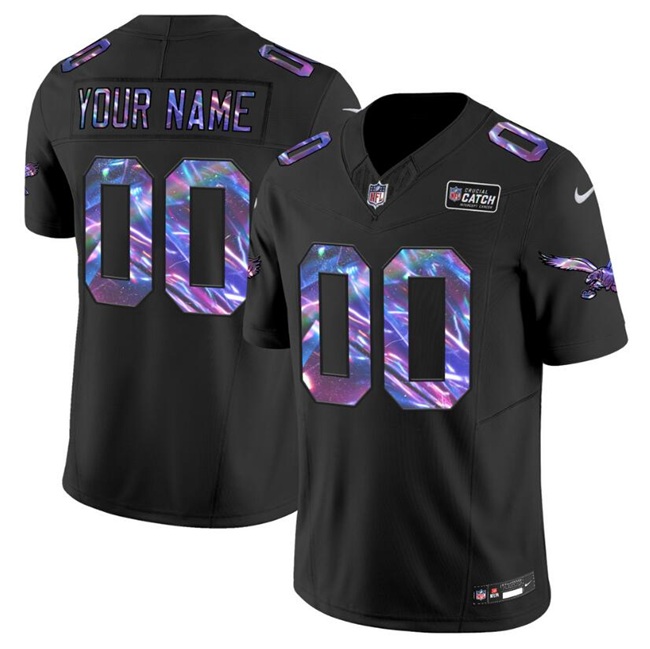 Men's Philadelphia Eagles Active Player Custom Black 2024 Crucial Catch F.U.S.E. Vapor Limited Stitched Football Jersey Men's Philadelphia Eagles Active Player Custom Black 2024 Crucial Catch F.U.S.E. Vapor Limited Stitched Football Jersey